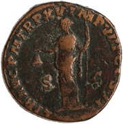 Sestertius - Commodus LIB AVG P M TR P XV IMP VIII COS VI S C; Libertas, Rome, 190 reverse image