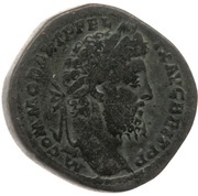 Sestertius - Commodus CONCOR COMMODI P M TR P XVI COS VI S C; Concordia obverse image