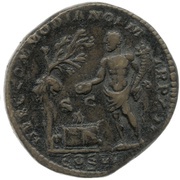 Sestertius - Commodus HERC COMMODIANO P M TR P XVI COS VI S C; Hercules, Rome, 190-191 reverse image