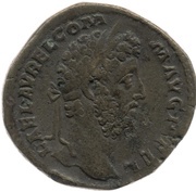 Sestertius - Commodus IOVI DEFENS SALVTIS AVG COS VI P P S C; Jupiter obverse image