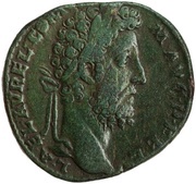 Sestertius - Commodus P M TR P XVII IMP VIII COS VII P P S C; Roma and Fides obverse image