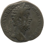 Sestertius - Commodus P M TR P XVII IMP VIII COS VII P P S C; Fortuna obverse image