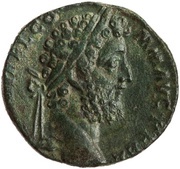 Sestertius - Commodus P M TR P XVII IMP VIII COS VII P P S C; Victory obverse image