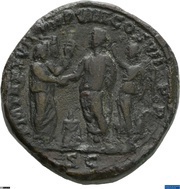 Sestertius - Commodus P M TR P XVII IMP VIII COS VII P P S C; Serapis, Isis, and Victory, Rome, 192 reverse image