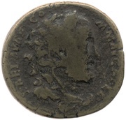 Sestertius - Commodus HERC ROM CONDITORI P M TR P XVII IMP VIII COS VII P P S C; Hercules obverse image