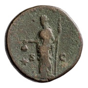 Sestertius - Commodus LIB AVG P M TR P XVII IMP VIII COS VII P P S C; Libertas, Rome, 192 reverse image