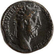 Sestertius - Commodus LIB AVG P M TR P XVII IMP VIII COS VII P P S C; Liberalitas obverse image