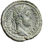 Sestertius - Commodus PROVIDENTIAE AVG S C; Hercules and Africa obverse image