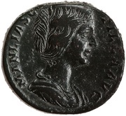 Sestertius - Manlia Scantilla IVNO REGINA S C; Juno obverse image