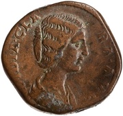 Sestertius - Didia Clara HILAR TEMPOR S C; Hilaritas obverse image