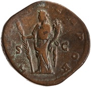 Sestertius - Didia Clara HILAR TEMPOR S C; Hilaritas, Rome, 193 reverse image