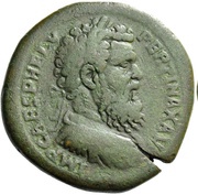 Sestertius - Pertinax DIS GENITORIBVS S C obverse image