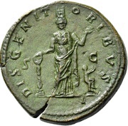 Sestertius - Pertinax DIS GENITORIBVS S C, Rome, 193 reverse image