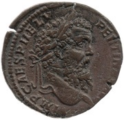 Sestertius - Pertinax LAETITIA TEMPORVM COS II S C; Laetitia obverse image