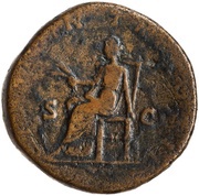 Sestertius - Pertinax OPI DIVIN TR P COS II S C; Ops, Rome, 193 reverse image