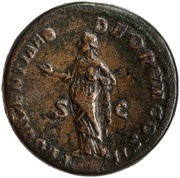 Sestertius - Pertinax PROVIDENTIAE DEORVM COS II S C; Providentia, Rome, 193 reverse image