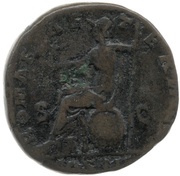 Sestertius - Pertinax ROMAE AETERNAE COS II S C; Roma, Rome, 193 reverse image