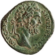 Sestertius - Septimius Severus VICT AVG TR P COS S C; Victory obverse image