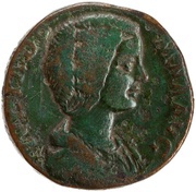 Sestertius - Julia Domna IVNO REGINA S C; Juno obverse image