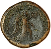 Sestertius - Septimius Severus VICT AVG TR P II COS II P P S C; Victory, Rome, 194 reverse image