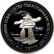 25 Cents - Elizabeth II Northwest Territories; Silver Proof Issue, Canada, 1992 reverse image