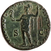 Sestertius - Septimius Severus VIRT AVG TR P II COS II P P S C; Virtus and Victory, Rome, 194 reverse image