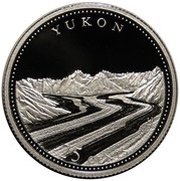 25 Cents - Elizabeth II Yukon; Silver Proof Issue, Canada, 1992 reverse image