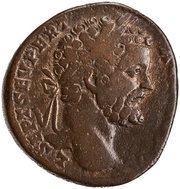 Sestertius - Septimius Severus PART ARAB PART ADIAB COS II P P S C obverse image