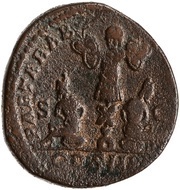 Sestertius - Septimius Severus PART ARAB PART ADIAB COS II P P S C, Rome, 195 reverse image