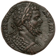 Sestertius - Septimius Severus PART ARAB PART ADIAB COS II P P S C obverse image