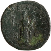 Sestertius - Septimius Severus SAECVLI FELICITAS S C; Felicitas, Rome, 195 reverse image
