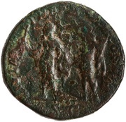 Sestertius - Septimius Severus DIVI M PII F P M TR P III COS II P P S C; Roma and Victory, Rome, 195-196 reverse image