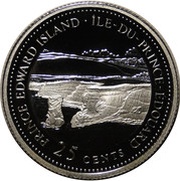 25 Cents - Elizabeth II Prince Edward Island; Silver Proof Issue, Canada, 1992 reverse image