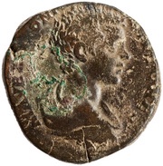 Sestertius - Caracalla SPEI PERPETVAE S C; Spes obverse image