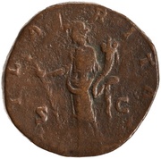 Sestertius - Julia Domna HILARITAS S C; Hilaritas, Rome, 196-211 reverse image