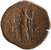Sestertius - Julia Domna IVNO REGINA S C; Juno, Rome, 196-211 reverse image