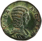 Sestertius - Julia Domna IVNOI LVCINAE S C; Juno obverse image
