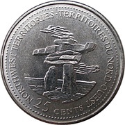 25 Cents - Elizabeth II Northwest Territories, Canada, 1992 reverse image