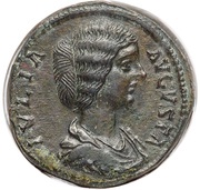 Sestertius - Julia Domna VESTA S C; Vesta obverse image