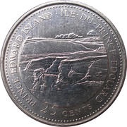 25 Cents - Elizabeth II Prince Edward island, Canada, 1992 reverse image