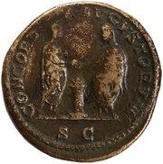 Sestertius - Geta and Caracalla CONCORDIA AVGVSTORVM S C, Rome, 203-208 reverse image