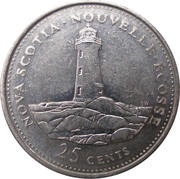 25 Cents - Elizabeth II Nova Scotia, Canada, 1992 reverse image
