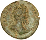 Sestertius - Septimius Severus P M TR P XIIII COS III P P S C obverse image