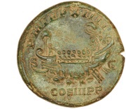 Sestertius - Septimius Severus P M TR P XIIII COS III P P S C, Rome, 206 reverse image