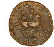 Sestertius - Caracalla PONTIF TR P VIIII COS II S C, Rome, 206 reverse image