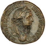 Sestertius - Caracalla PONTIF TR P X COS II S C obverse image