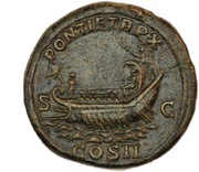 Sestertius - Caracalla PONTIF TR P X COS II S C, Rome, 207 reverse image