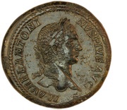 Sestertius - Caracalla PROF AVGG PONTIF TR P XII S C obverse image