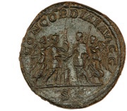 Sestertius - Geta and Caracalla CONCORDIAE AVGG S C; Victory, Rome, 209-210 reverse image