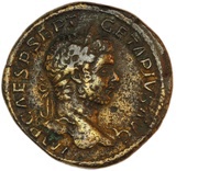 Sestertius - Geta VICTORIAE BRITTANICAE S C; Victory obverse image